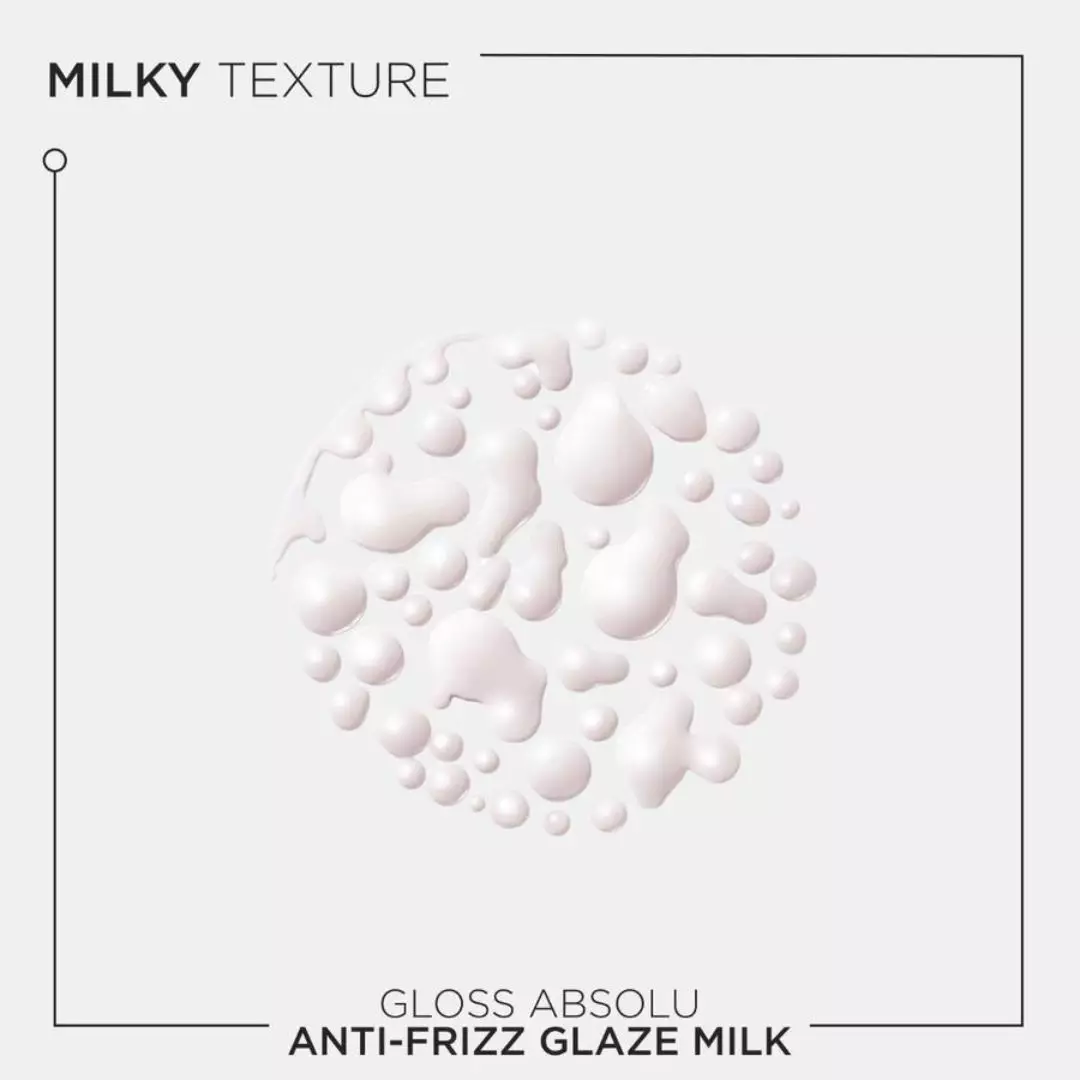 Kerastase Gloss Absolu Anti Frizz Glaze Milk 190ml - Heat Protectant for Glossy and Bouncy Hair - Mengandung Hyaluronic Acid, Glycolic Acid dan Wild Rose Oil