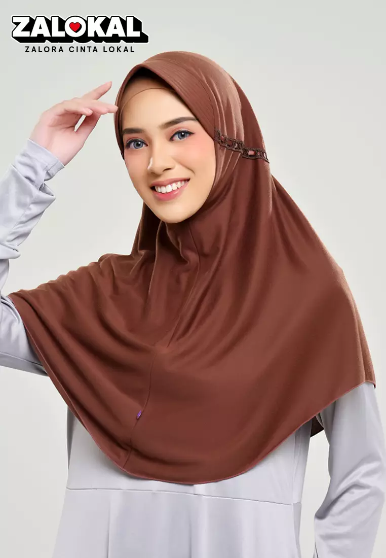 RABBANI - Kerudung Sekolah Instan Innova KAA - Dark Brown