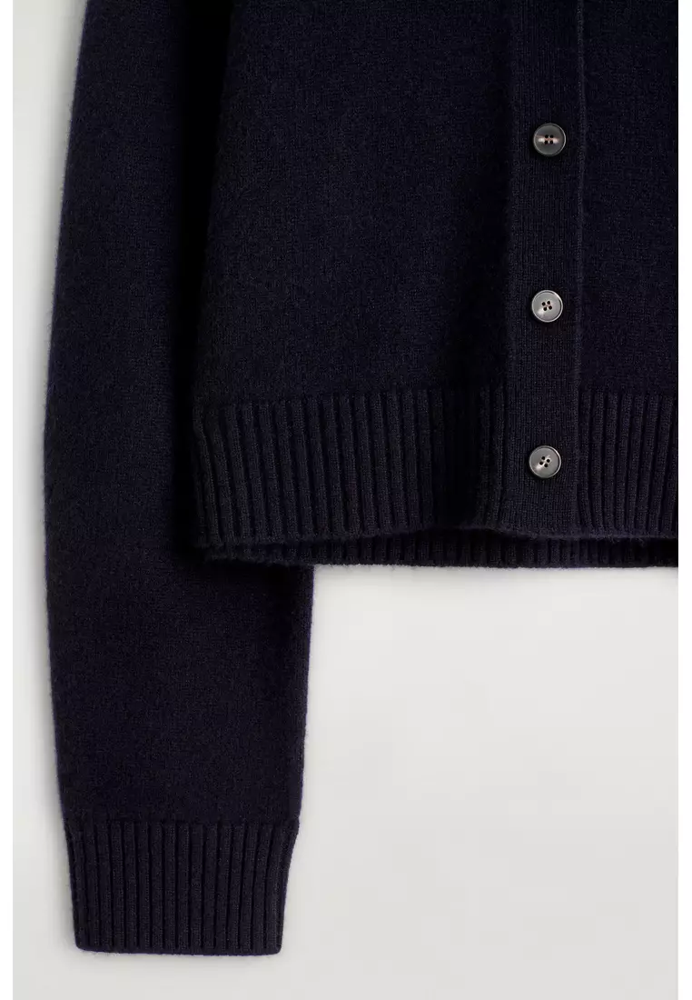 COLLARED MERINO WOOL CARDIGAN