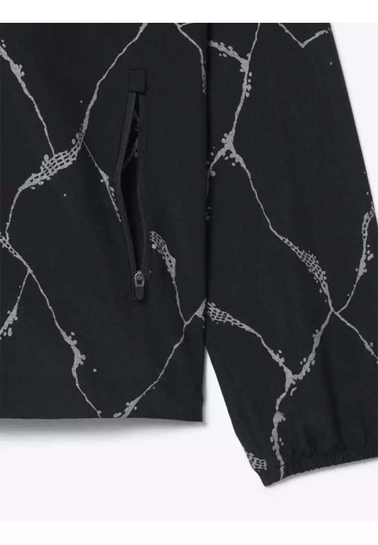 Reflective Crocodile Print Tennis Jacket