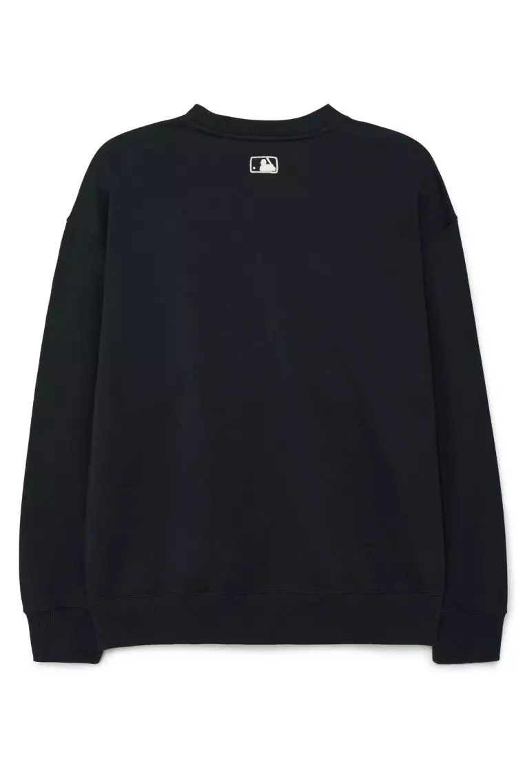 BASIC SMALL LOGO OVERFIT BRUSHED SWEATSHIRTS NEW YORK YANKEES