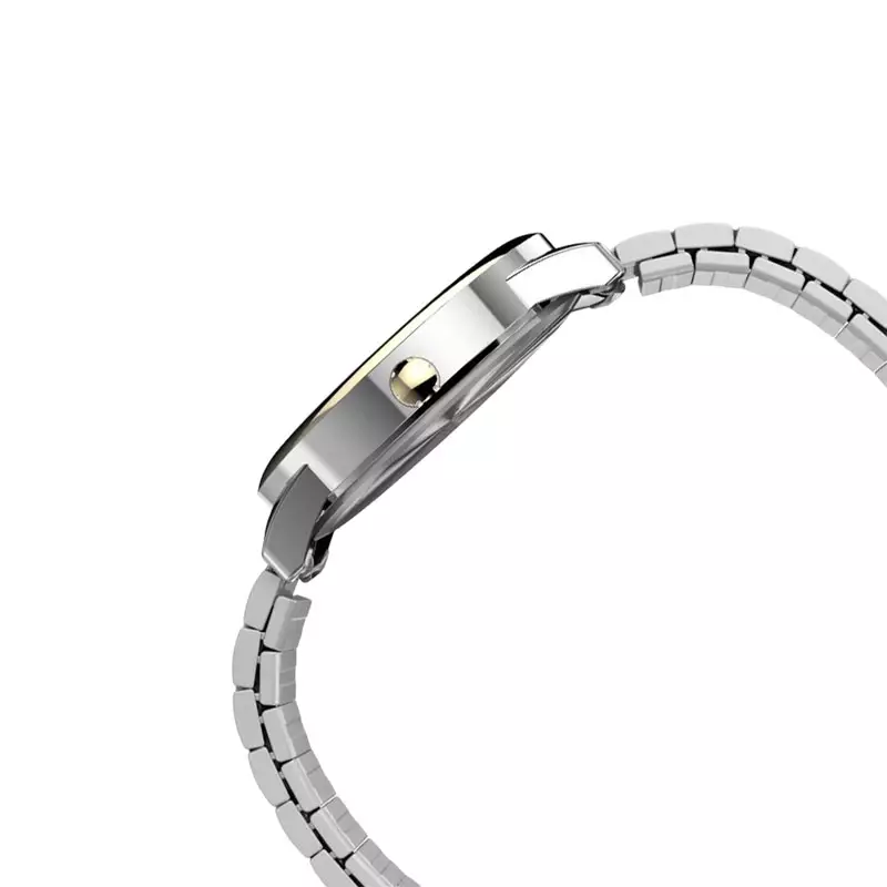 Jam Tangan Pria Timex Easy Reader TW2W52700 Indiglo White Dial Dual Tone Stainless Steel Strap