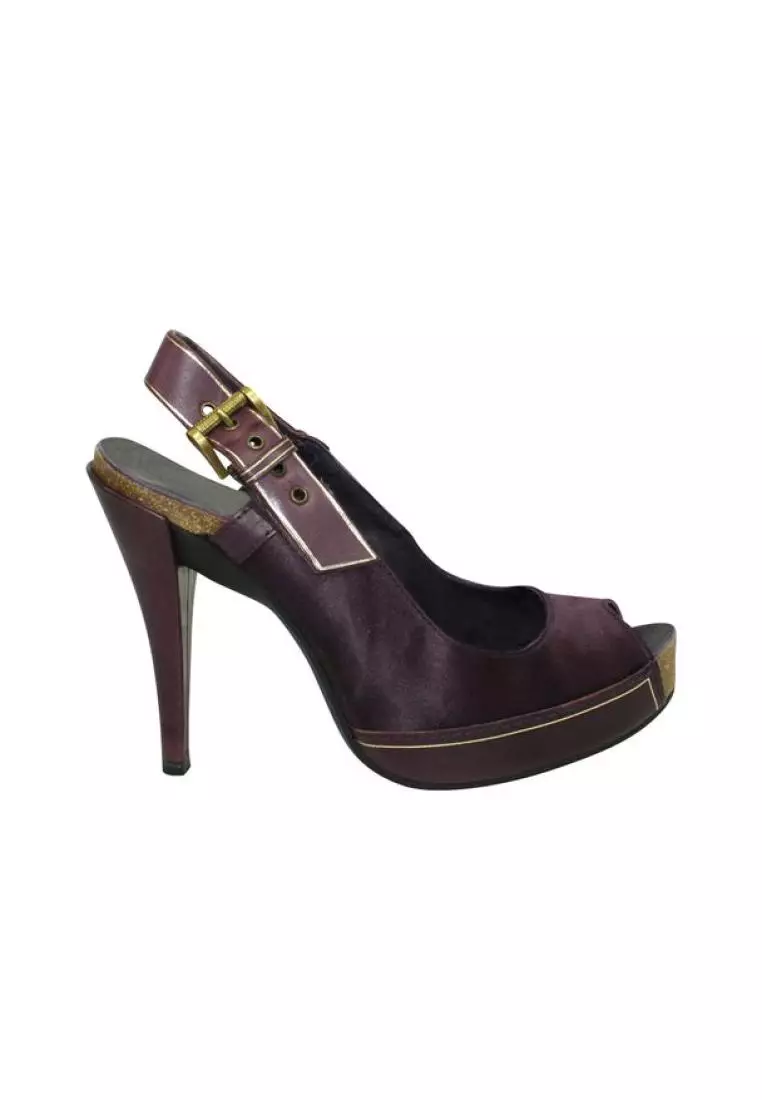 Mauve online satin heels