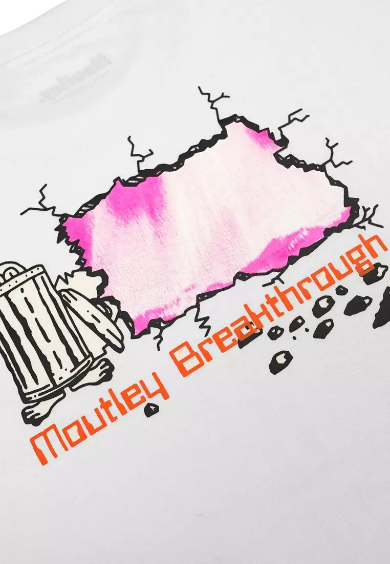 Moutley Men's T-Shirt Short Sleeve Oversized Fit Cotton 16s Breakthrough OL-110125