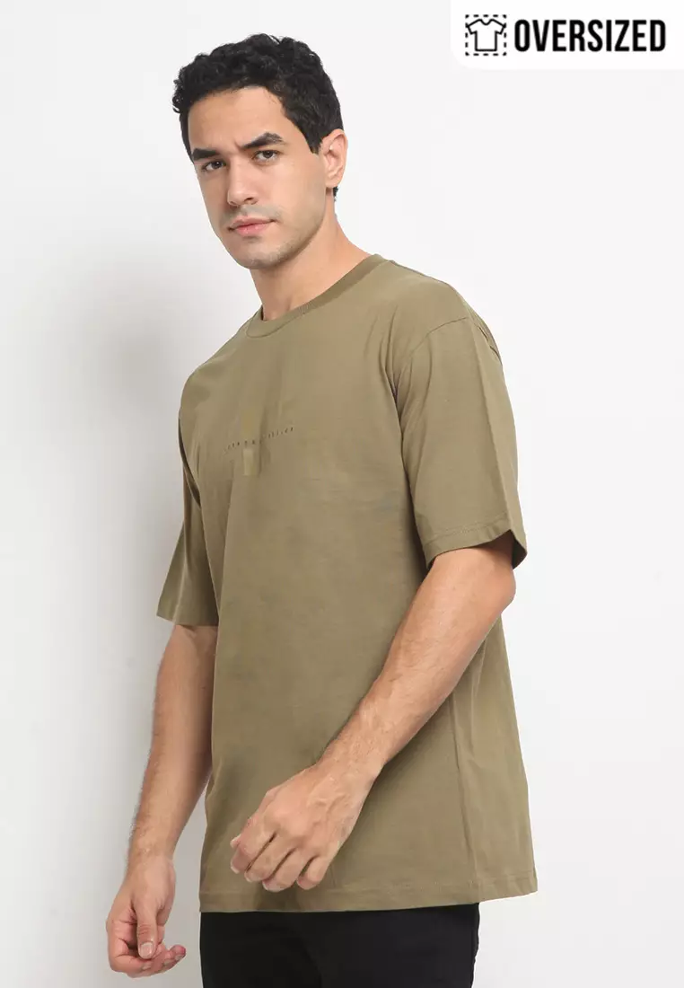 POLICE T-Shirt Cotton Combed Oversized Pria 2079180181