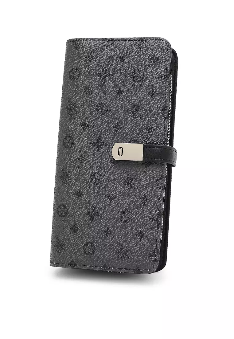 Women's Monogram Long Wallet / Purse - Black
