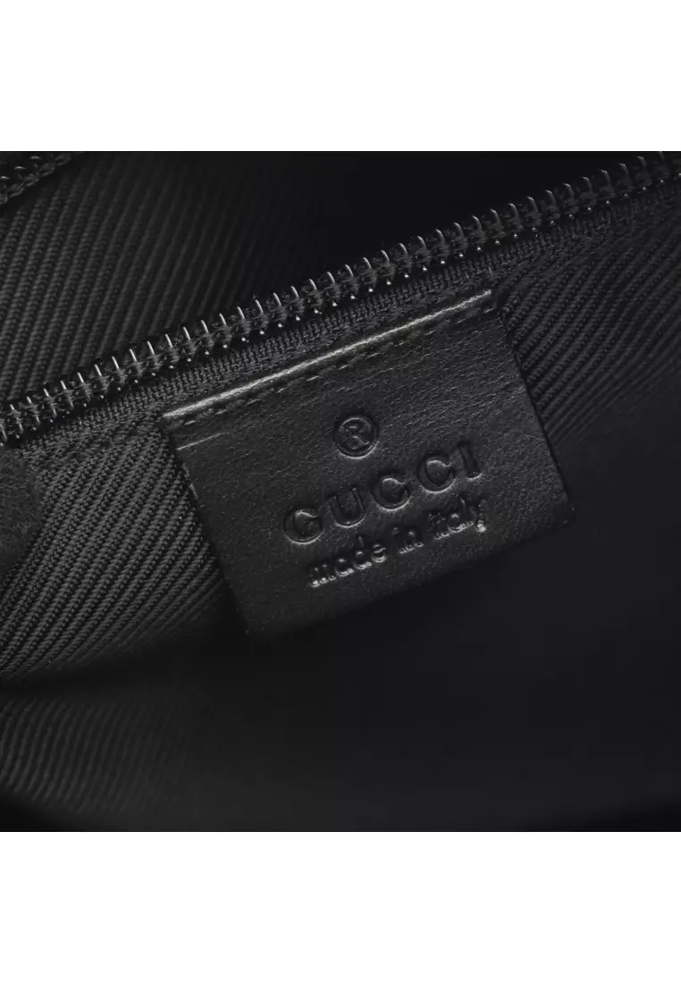 Pre-Loved Gucci GG canvas Shoulder bag canvas leather black