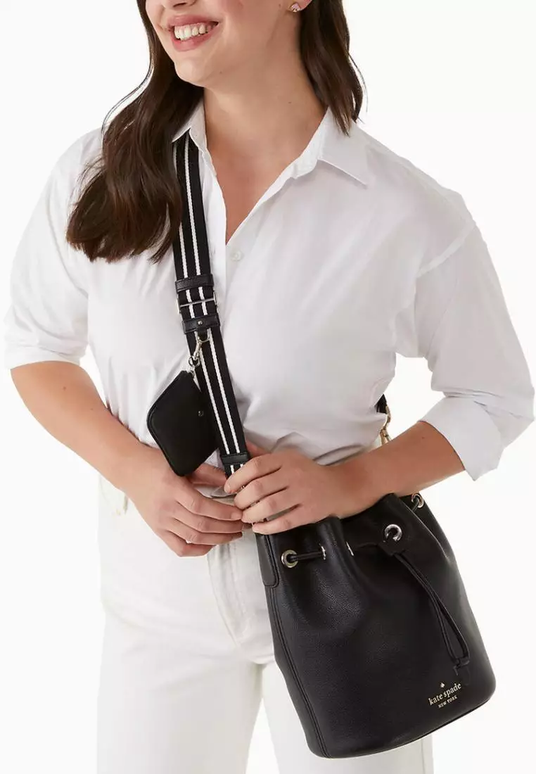 Kate Spade Rosie Pebbled Leather Bucket Bag Black