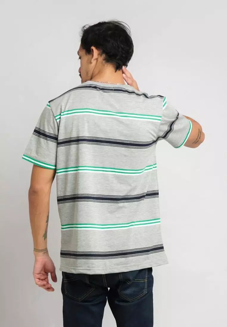 MATSUDA T Shirt Pria Kaos Stripe Motosu