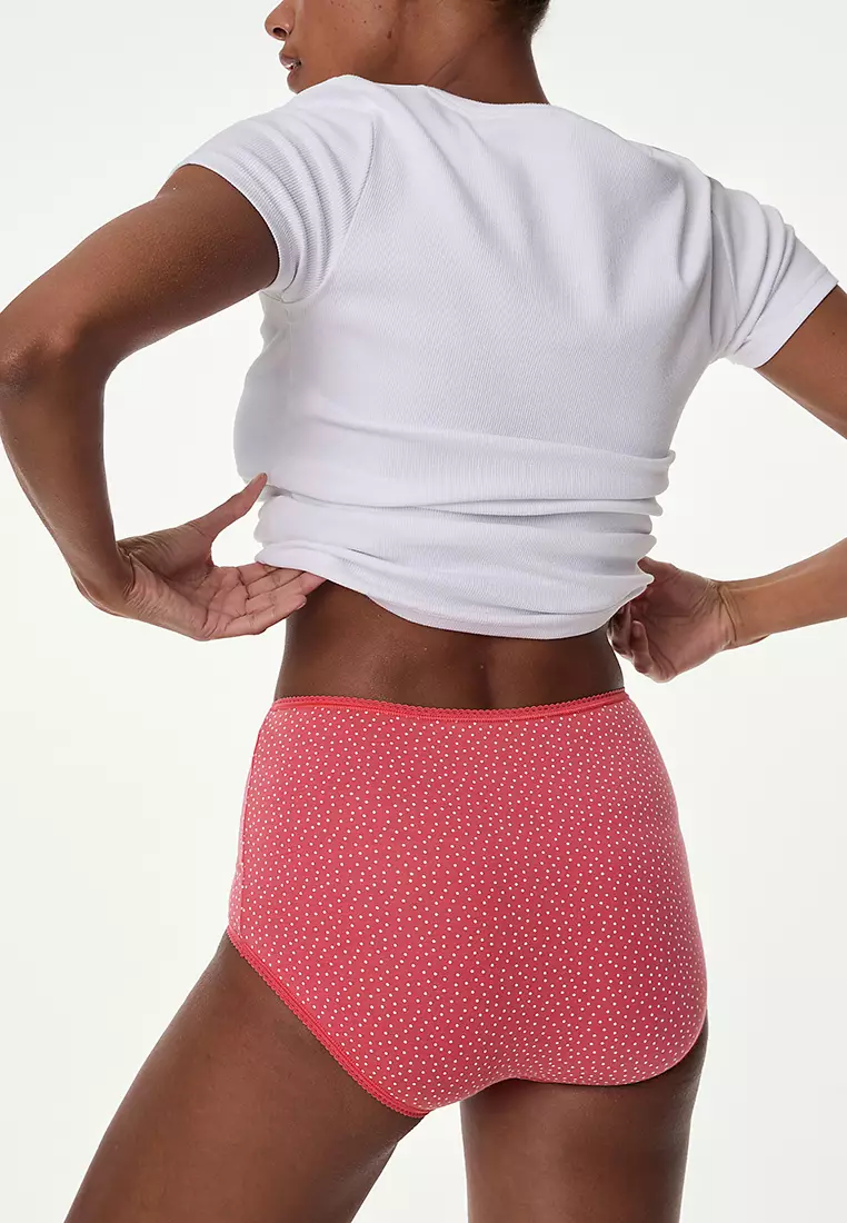 5pk Cotton Lycra Printed Full Briefs