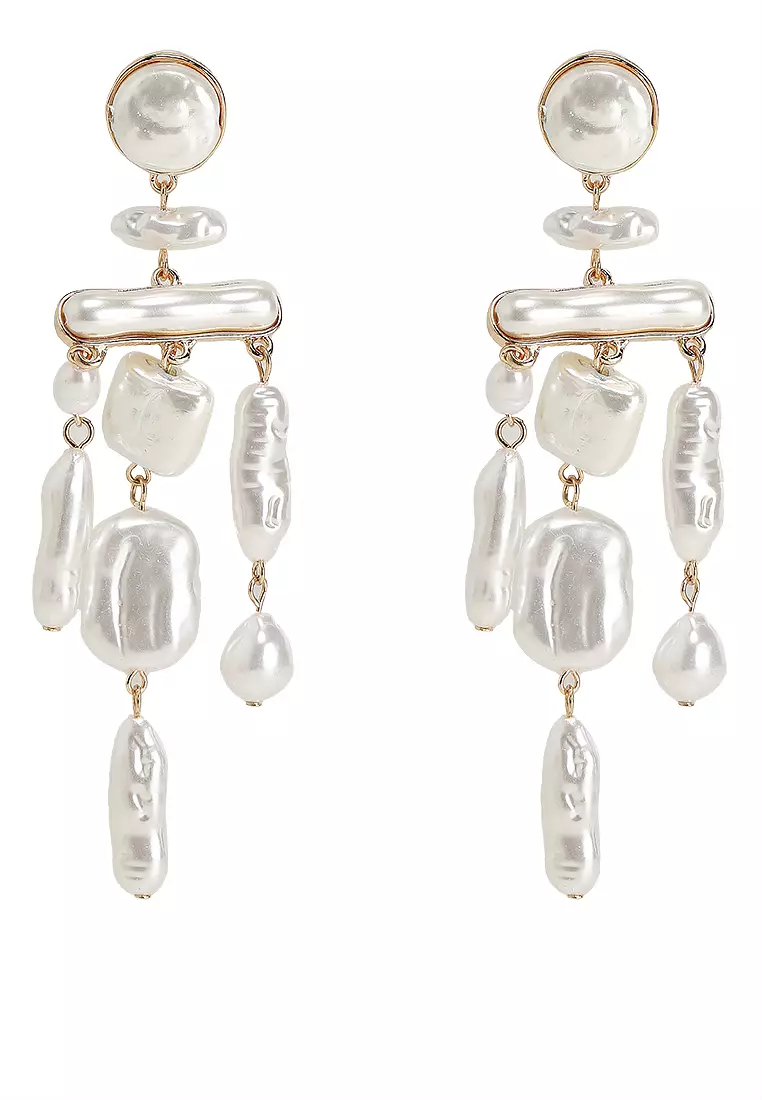 Buy ALDO Vibrance Statement Chandelier Pearl Earrings 2025 Online