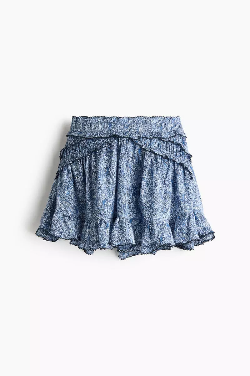 Ruffled cotton skirt