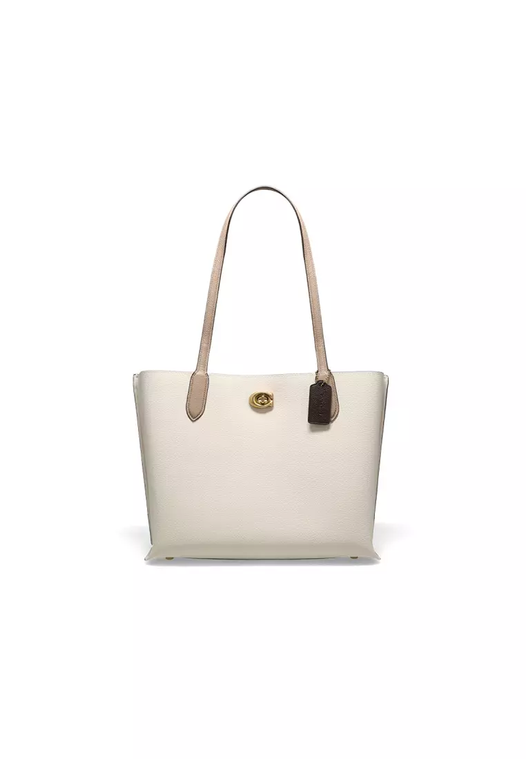 Coach signature turnlock tote hotsell