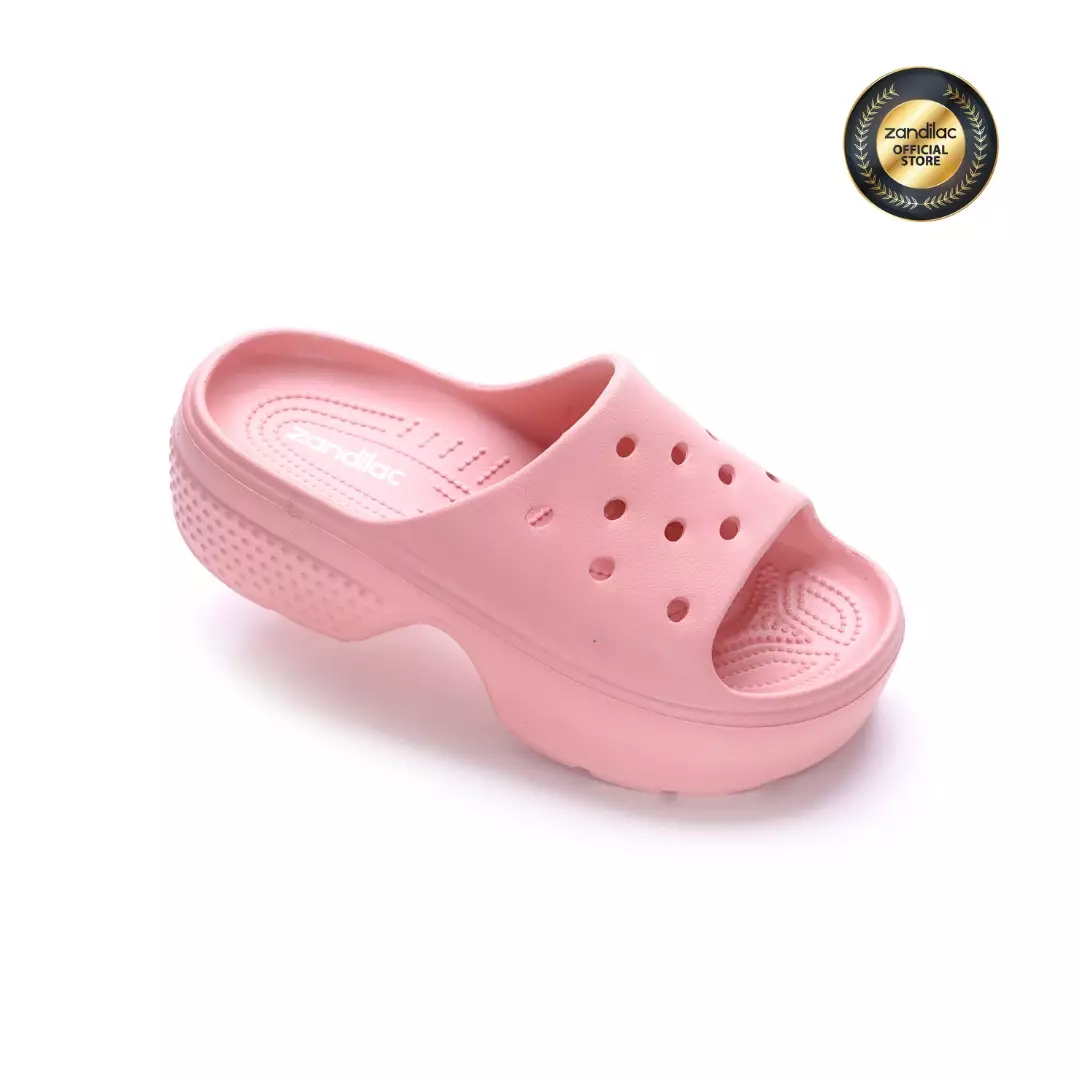 ZANDILAC - SANDAL WANITA DEWASA CH220610WD MERAH MUDA ROSE sandal selop empuk full karet