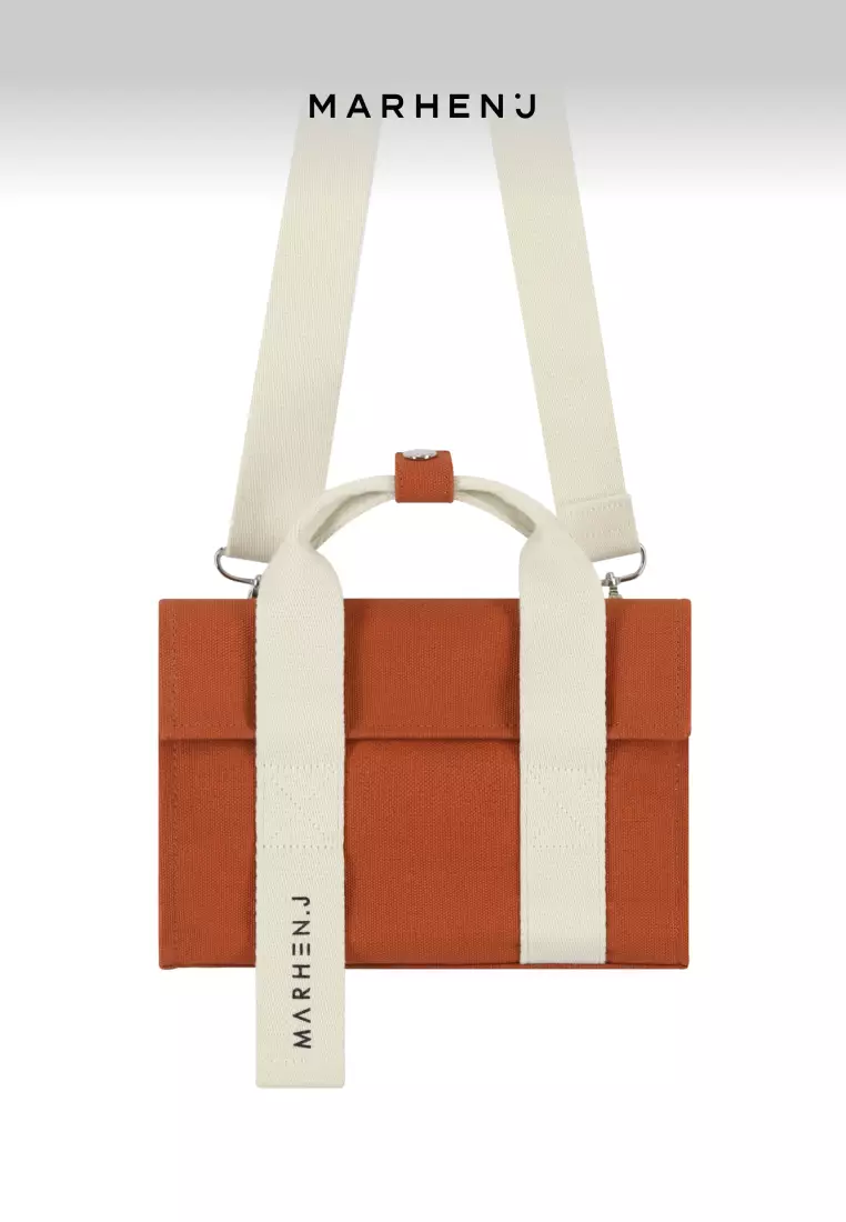 ROY NANO Canvas Crossbody Bag Brick Orange