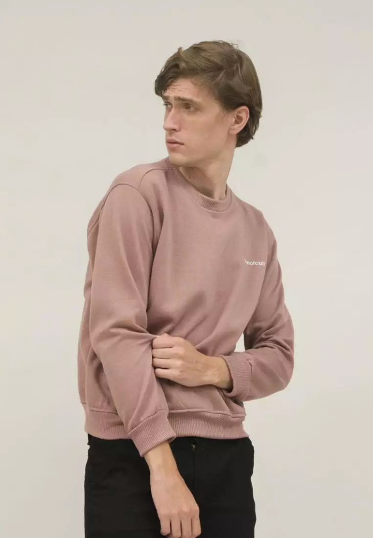 crewneck sweater basic houseofcuff unisex dusty pink hawaii