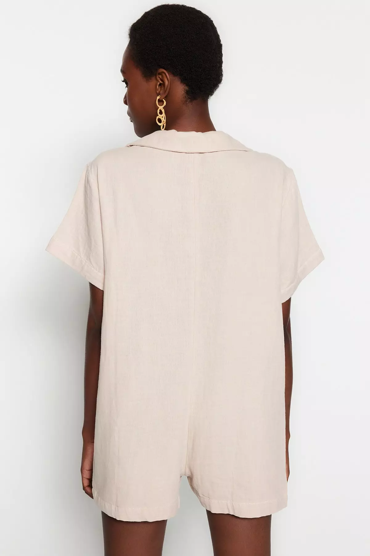 Plain Woven Playsuit