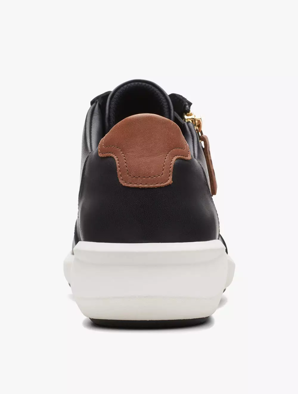 Clarks Un Rio Zip Women's Sneakers- Black Leather - Black