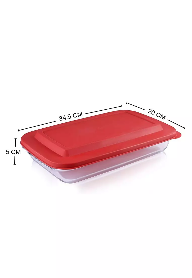 Buy Edge Houseware Demeter 2200ML Glass Rectangular Baking Dish ...