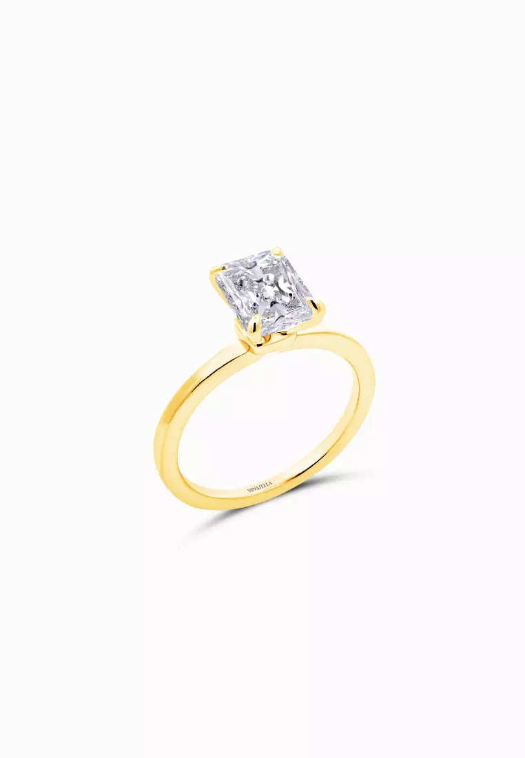 Vinstella Ethereal Frost Diamond Ring - Gold Plated