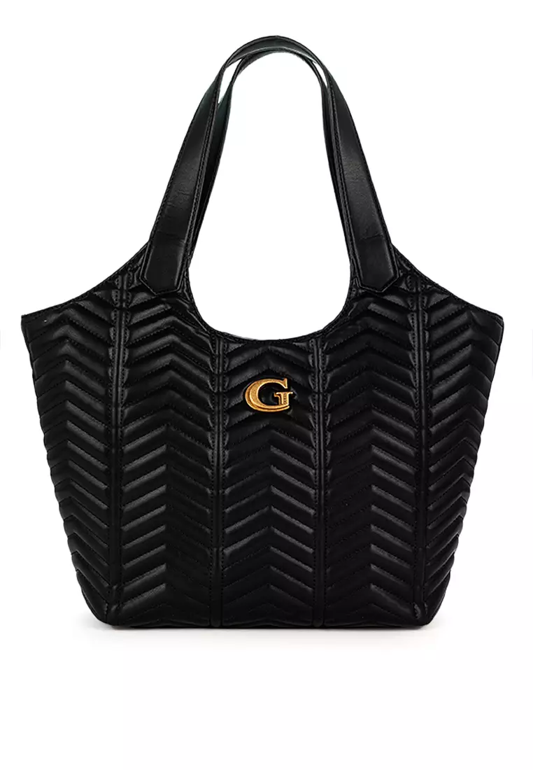 Buy Guess Black Patterned Tote Bag online