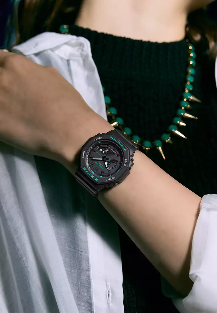 G-Shock - Jam Tangan Analog Digital Wanita - Black - Resin Strap - GMA-S2100GA-1A