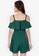 ZALORA WORK green Square Neck Pleated Playsuit EA193AA2F83296GS_2
