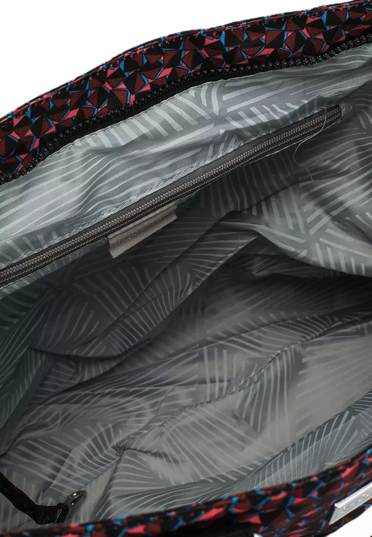 Printed Nylon Convertible Tote Bag