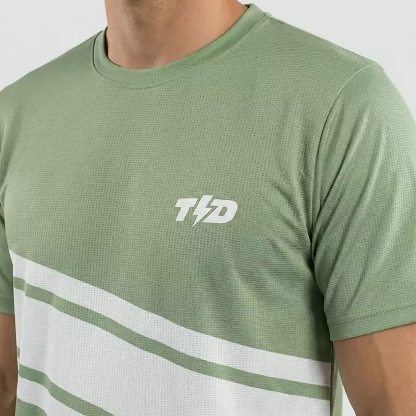 TDACTIVE Kaos Lari Pria Lengan Pendek hijau sage SuperAirDryLite MSB42