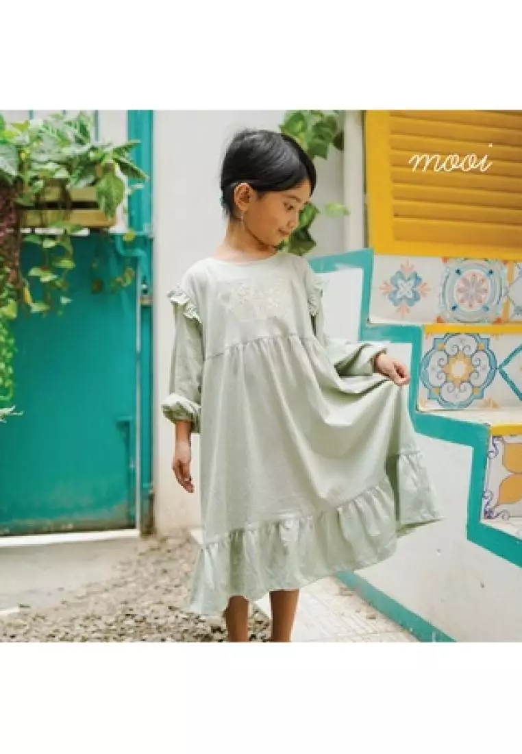 Mooi Dress Anak Gamis Anak Perempuan Raya Collection Madinah Gamis - Rosewood