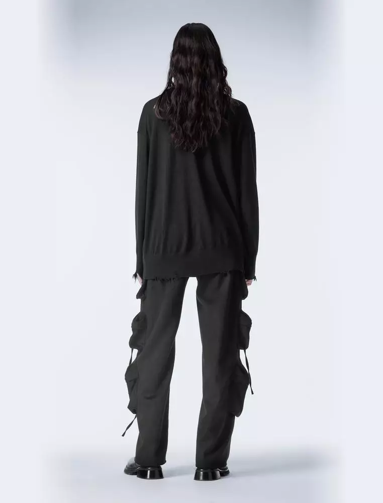 Cashmere Wool Tweed Work Pants