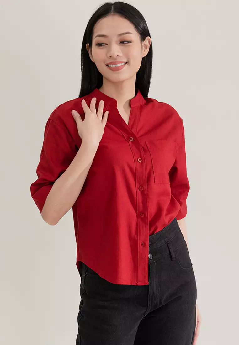 Linen Shirt Top