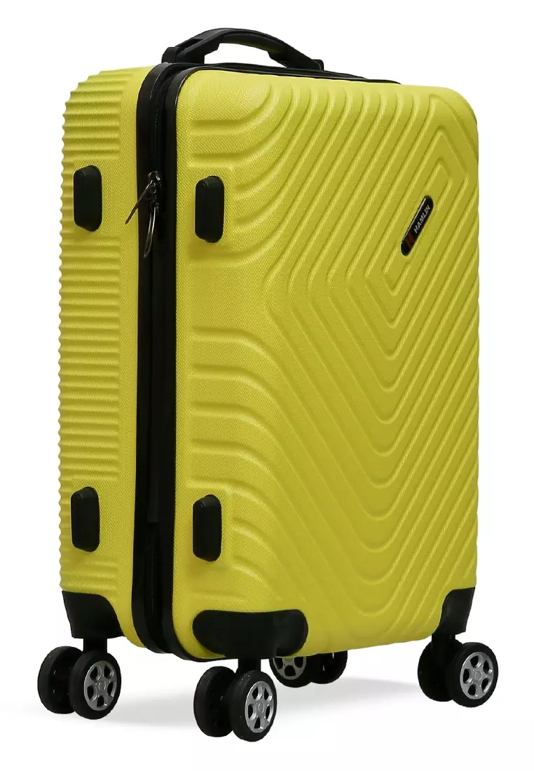 Carlton Koper Hardcase Unisex Size 20 Inch Uniqe Design Tas Travel Large Compartment Material ABS+PVC Coated ORIGINAL - Yellow