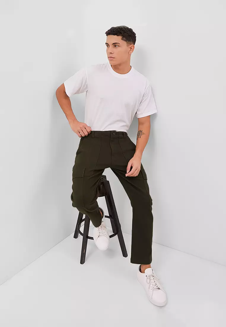 NICHOL OLIVE Celana Cargo Pria Baggy Fit - Bottom Man Cargo Pants