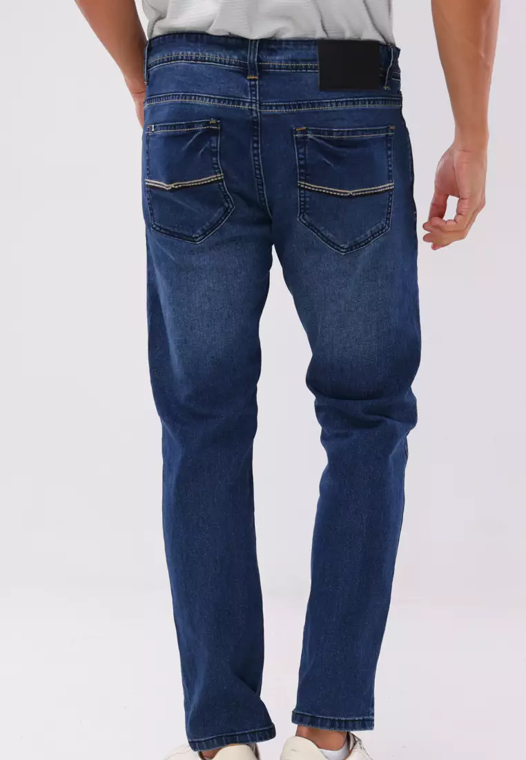 Denim Long Pants Slim Tapered