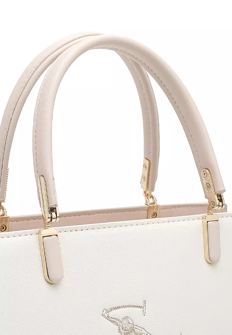 Top Handle Bag / Sling Bag / Crossbody Bag - White