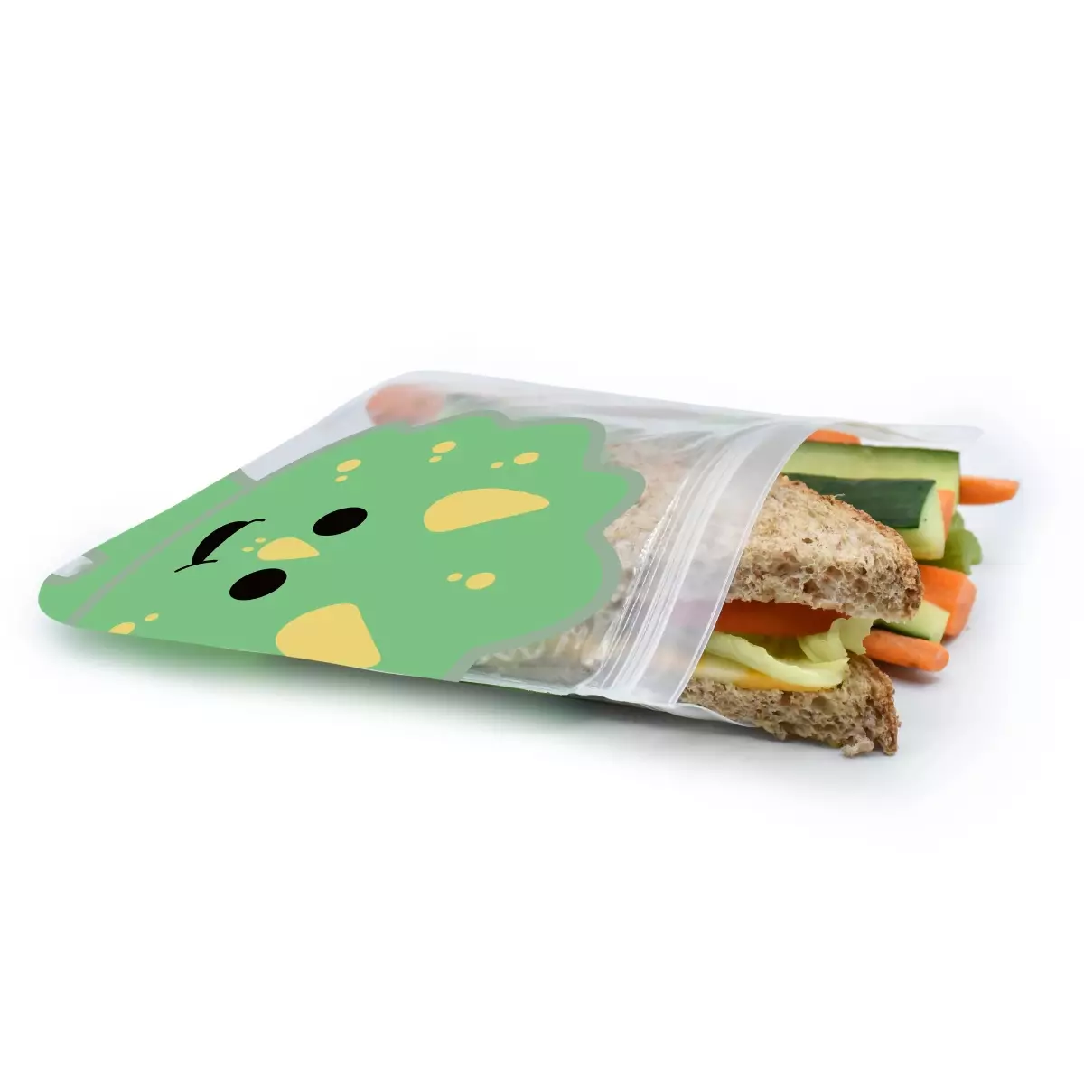 Melii Reusable Snack Bags 4Pcs - Panda/Bear  - Kantong Makanan Anak Klip Ziplock Premium