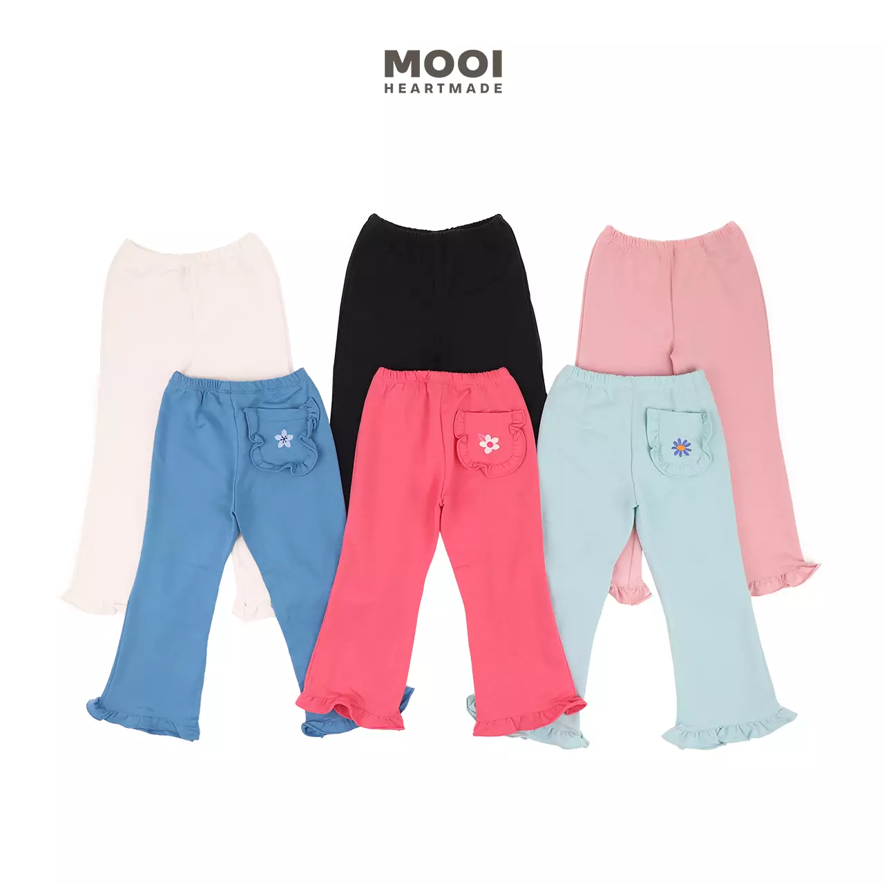 Mooi Celana Panjang Anak Perempuan Yumna Pants Ruffle - Black