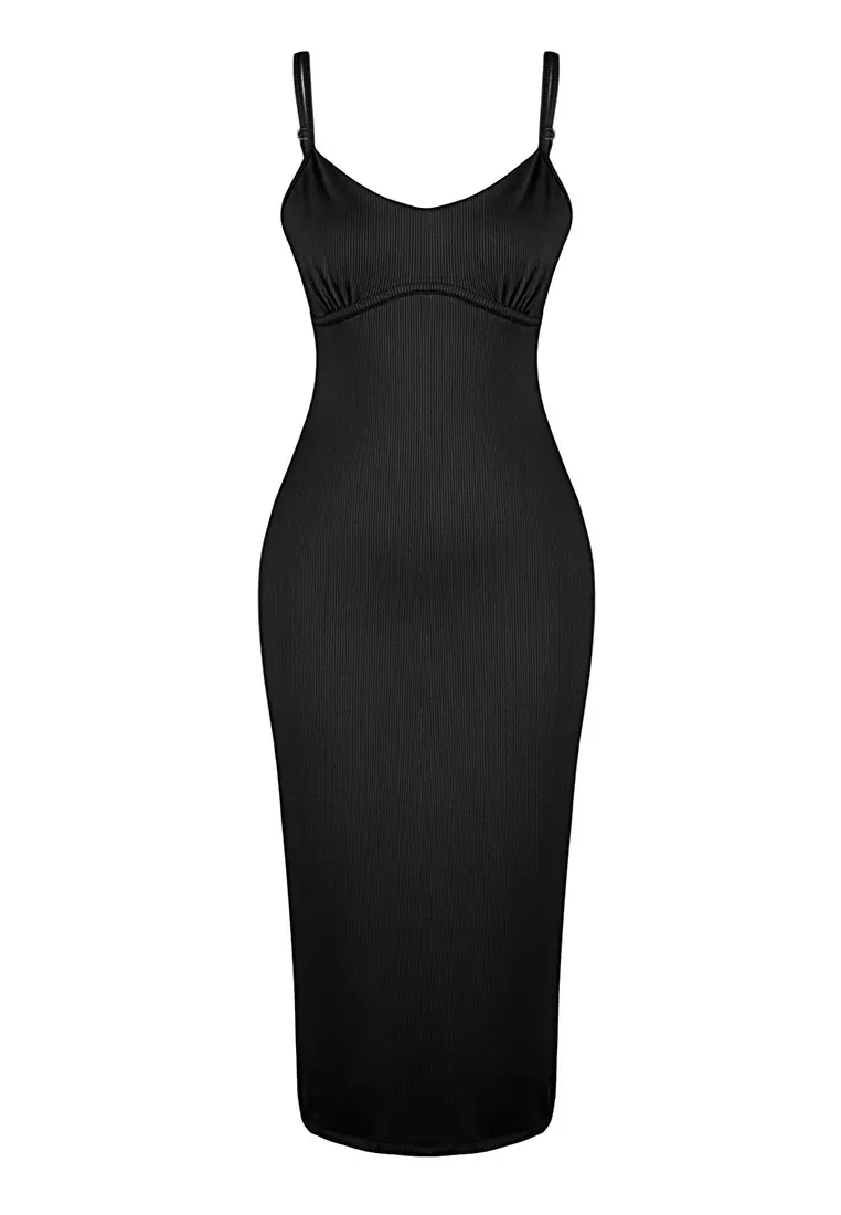 Ribbed Midi Dress