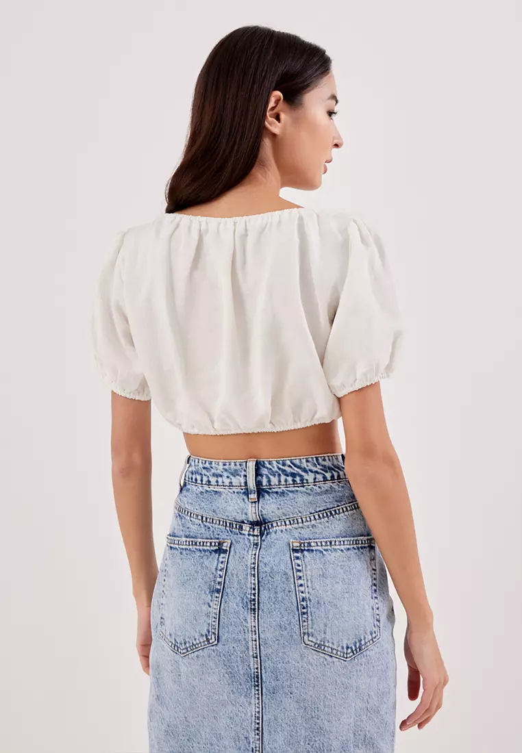 Betsy Puff Sleeve Crop Top