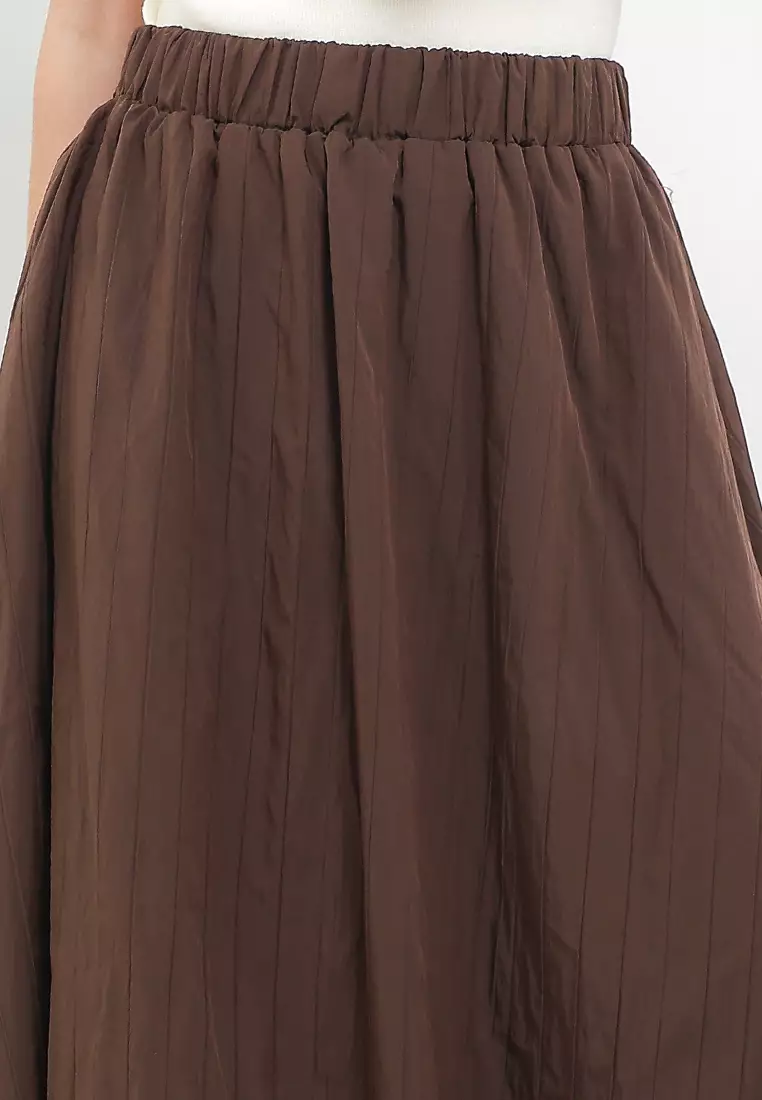 Textured Midi Balloon Skirt