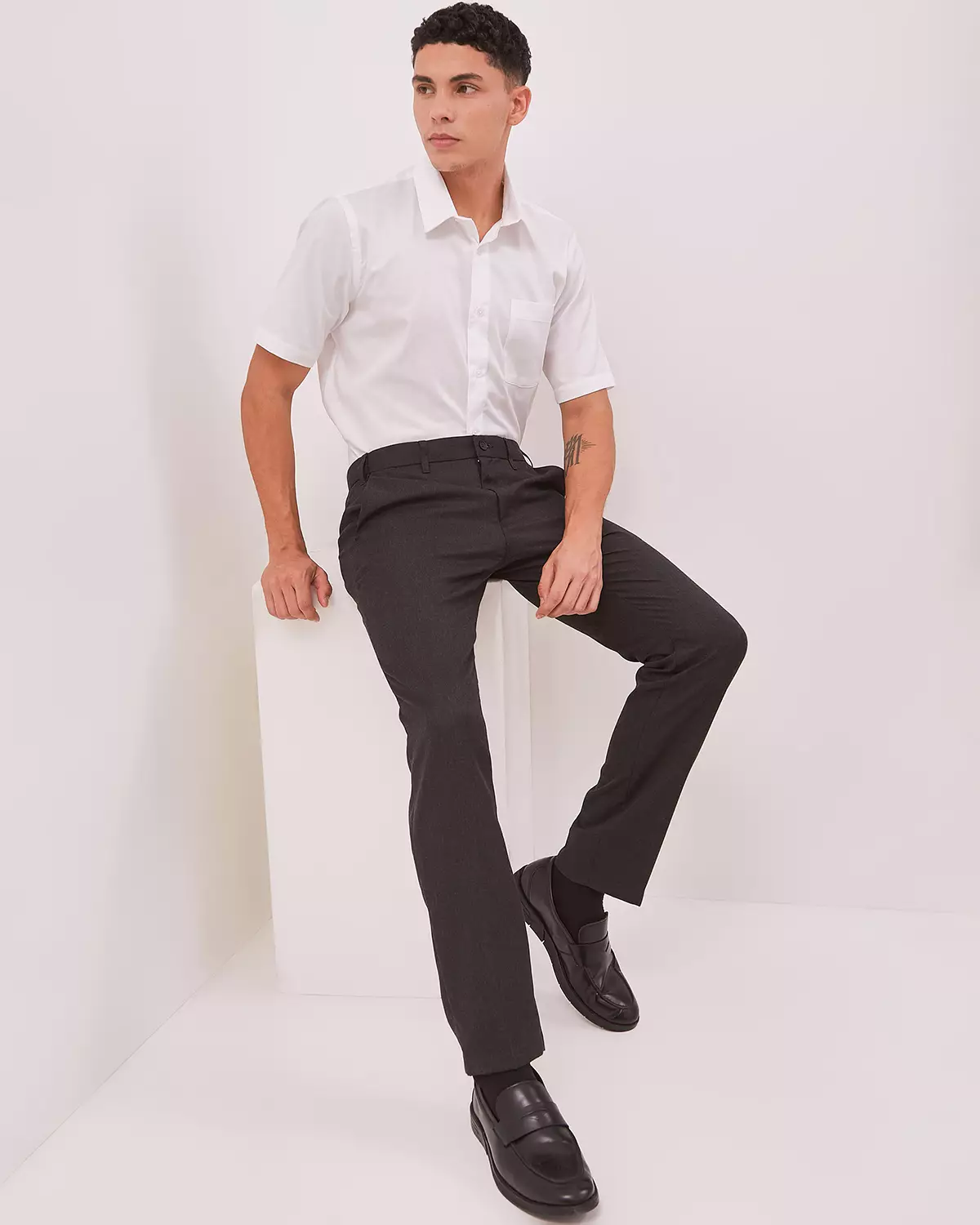 MEN'S FORMAL SLIM FIT GRAY TROUSERS
