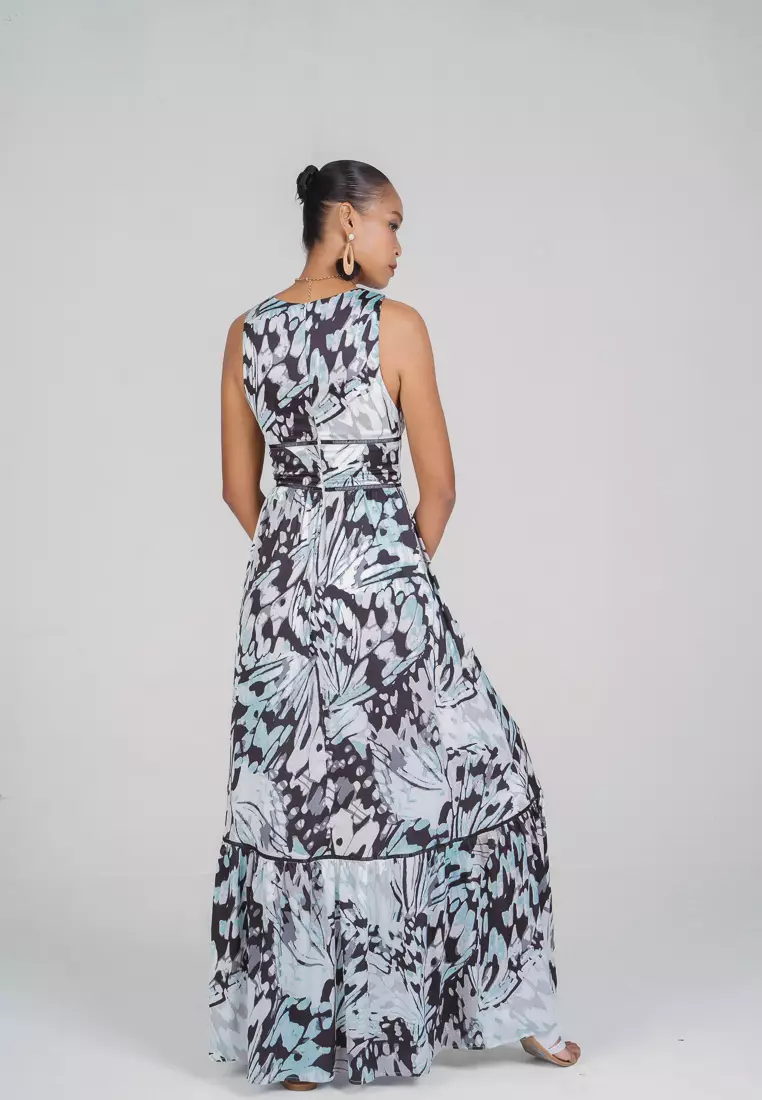 New Linen New Horizon Maxi Silk Dress