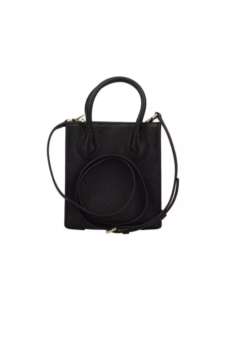Michael Kors Mercer Extra-Small Pebbled Leather Crossbody Bag 35S1GM9T0L BLACK