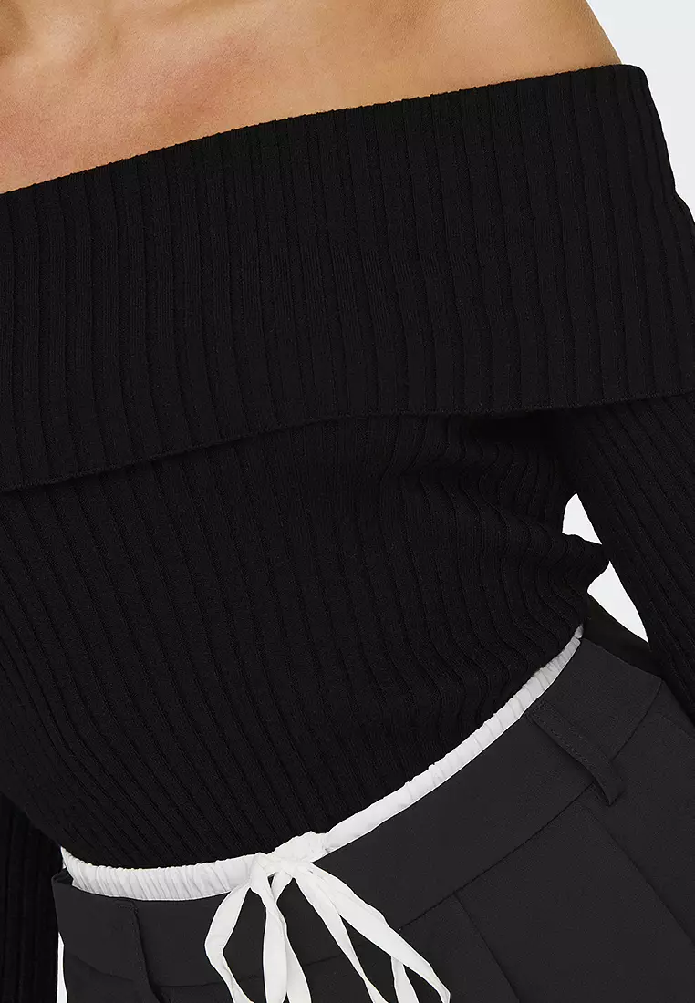 Liva Life L/S Off Shoulder Pullover