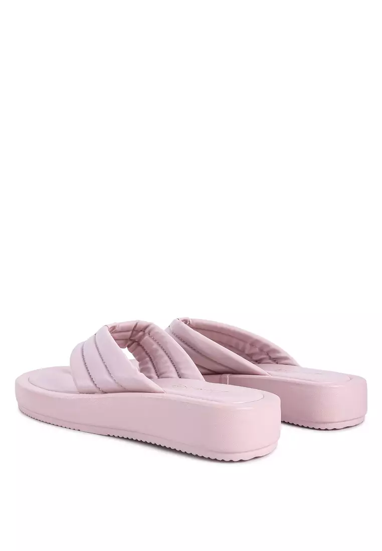 Buy London Rag Pink Quilted Thong Platform Sandals Online | ZALORA Malaysia