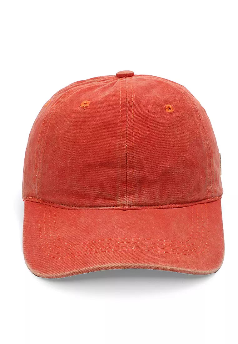 Drsh Topi Baseball Unisex Plain Casual Sport Adjustable Material Cotton ORIGINAL - Orange