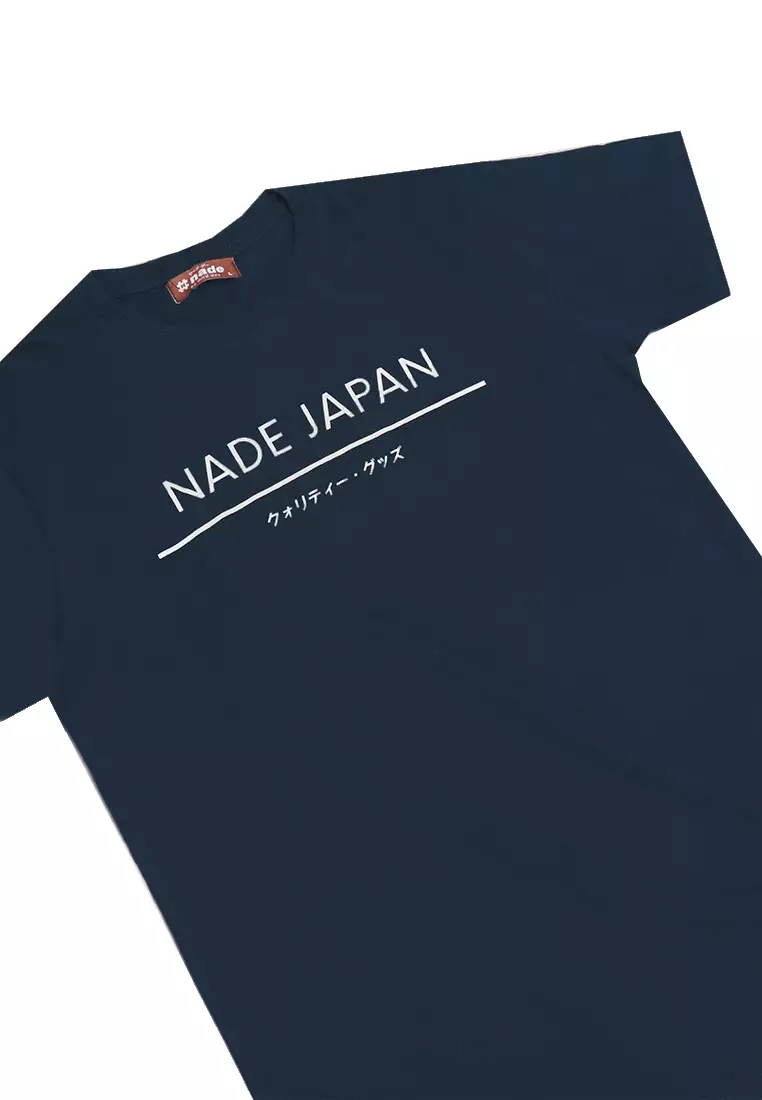 Nade NT040W S/S Kaos Pria Men Jpn Stripe Navy