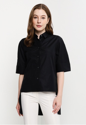 ck Calvin Klein black Cotton Poplin Shirt 59A01AA2F70D15GS_1