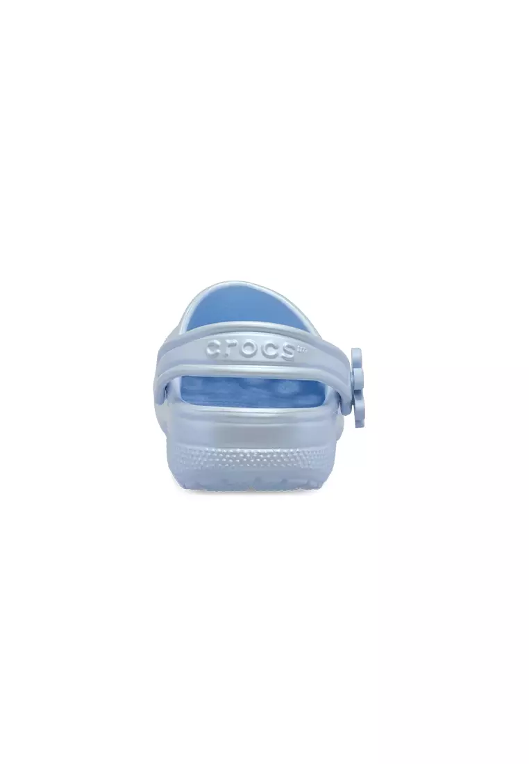 Kids' Classic Pearl Shine Clog in Blue Frost